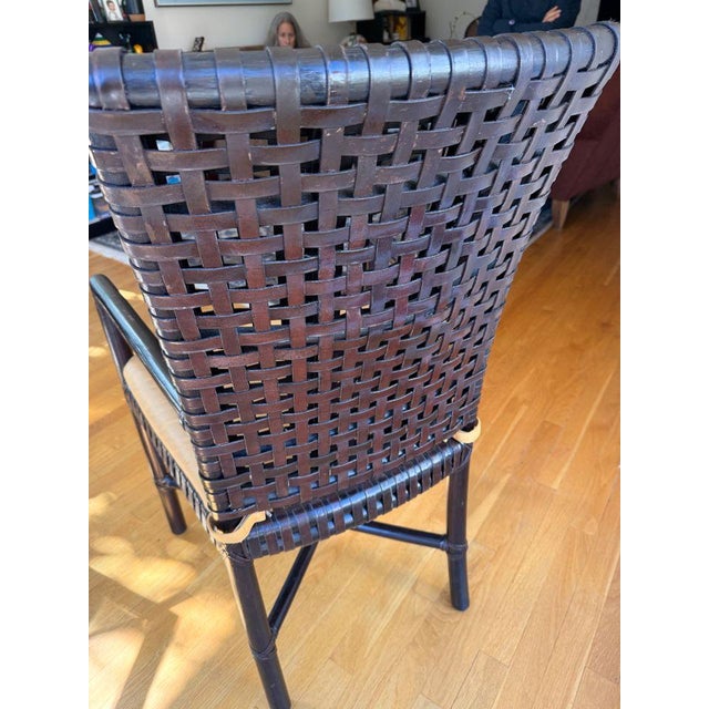Vintage McGuire Rawhide Antalya Table & Chair Set For Sale - Image 10 of 16