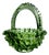 Green Rostrato Murano Glass Basket attributed to Ercole Barovier for Barovier & Toso, 1950s For Sale