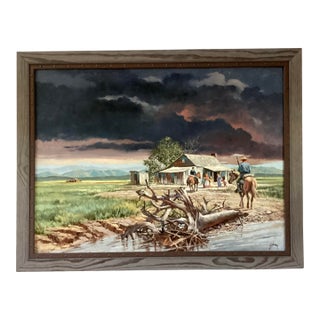Harry Schaare (1922-2008) "Elkhorn Tavern". Oil on Board. Signed Lower Right. For Sale
