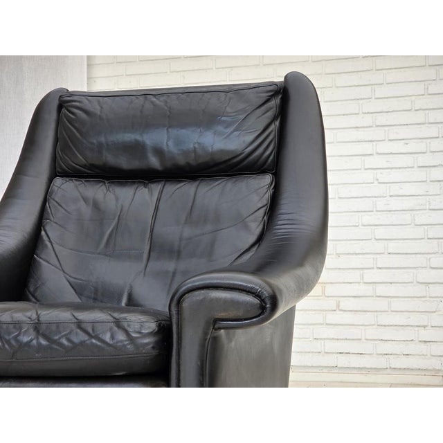 Mid-Century Modern Vintage Danish Highback Chair by Aage Christensen, 1960s For Sale - Image 3 of 18