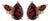 Garnet Pear Stud Earrings | Dainty Gemstone Dual Studs | January Birthstone Gift | Minimalist Luxury Jewelry - A Pair For Sale