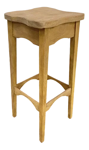 High Stools in Raw Wood, 1960s, Set of 4