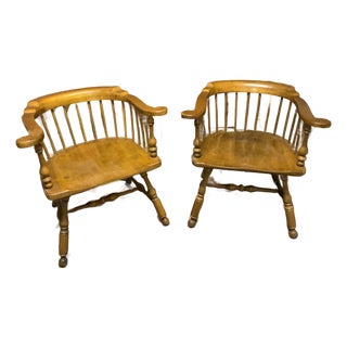 20th Century Captains Chairs-Pair For Sale