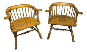 20th Century Captains Chairs-Pair
