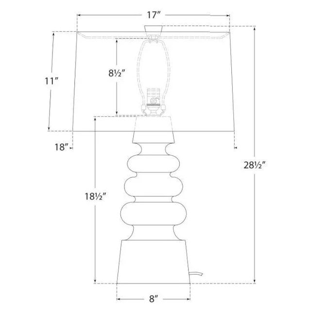 Transitional Julie Neill for Visual Comfort Signature Andreas Medium Table Lamp in Aventurine with Linen Shade For Sale - Image 3 of 3
