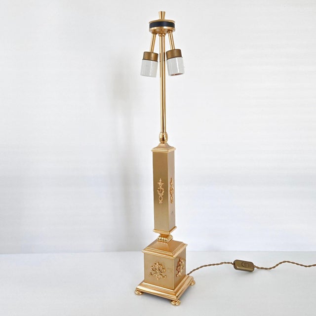 Vintage Table Lamp in Bronze and Gilt Brass by Gaetano Sciolari, 1970s For Sale - Image 16 of 16