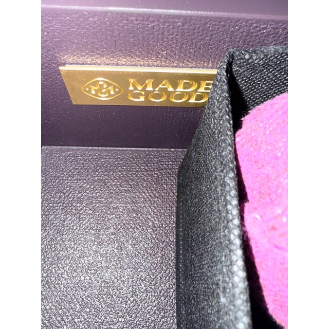 Made Goods Made Goods Jarin Tallboy in Aubergine Linen For Sale - Image 4 of 10