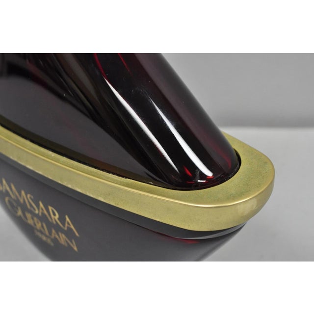 Red Vintage 12" Samsara Guerlain Paris LRG Factice Red Perfume Display Dummy Bottle For Sale - Image 8 of 14