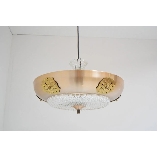 Made in Czechoslovakia Made of glass, brass Re-polished Fully functional Original condition. Up to 250V (Europe/UK...