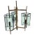 1970s Cristal Arte Mid-Century Modern Brass and Green Glass Italian Chandelier For Sale - Image 12 of 12