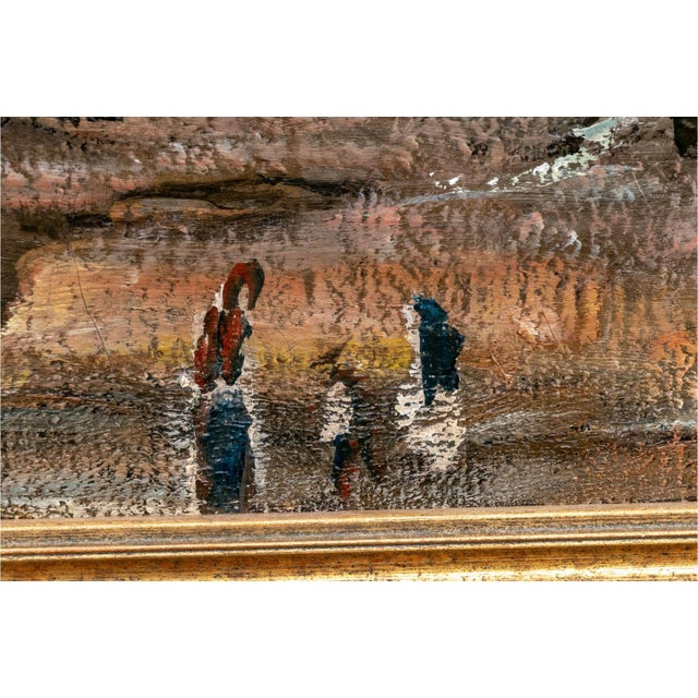 Early 20th Century Attributed to Gordon McCouch, Modernist Venetian Street Scene Oil Painting For Sale - Image 11 of 18