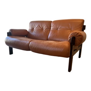 1970s Jean Gillon Brazilian Jacaranda Loveseat For Sale