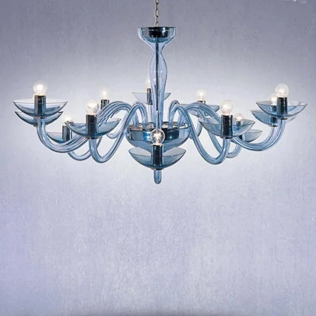 Galbajo galsov12 pendant lamp by mazzega 1946 dimensions: d 104 x h 51 cm. Materials: frame: polished chrome. Diffuser:...