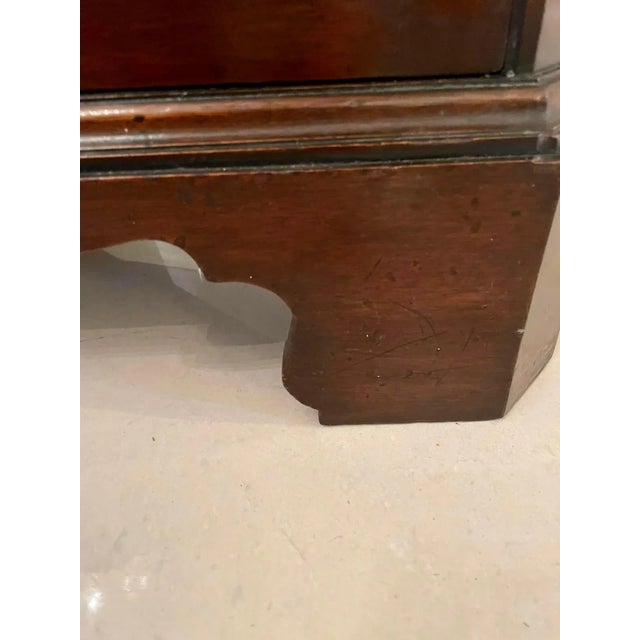 Antique Edwardian Mahogany Corner Display Cabinet For Sale - Image 4 of 11