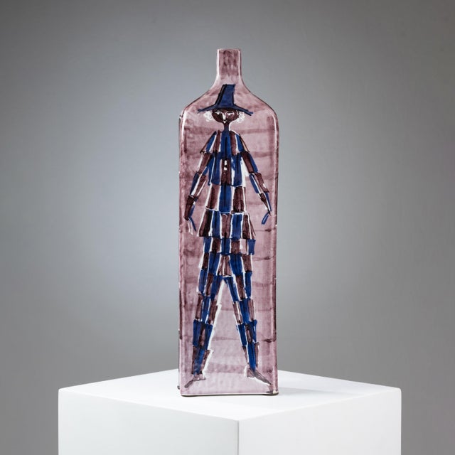 Polychrome Ceramic Vase by Alessio Tasca, 1950s For Sale - Image 6 of 6