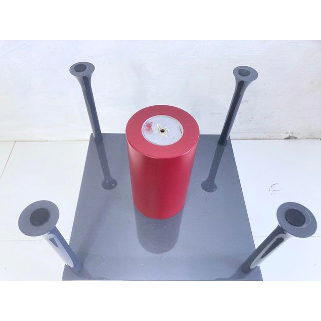 Round Dining Table in Metal and Glass, 1980s For Sale - Image 10 of 17