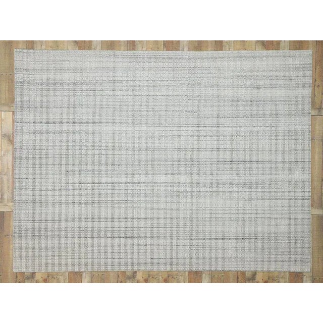Transitional Gray Area Rug - 8′11″ × 11′11″ For Sale - Image 4 of 9