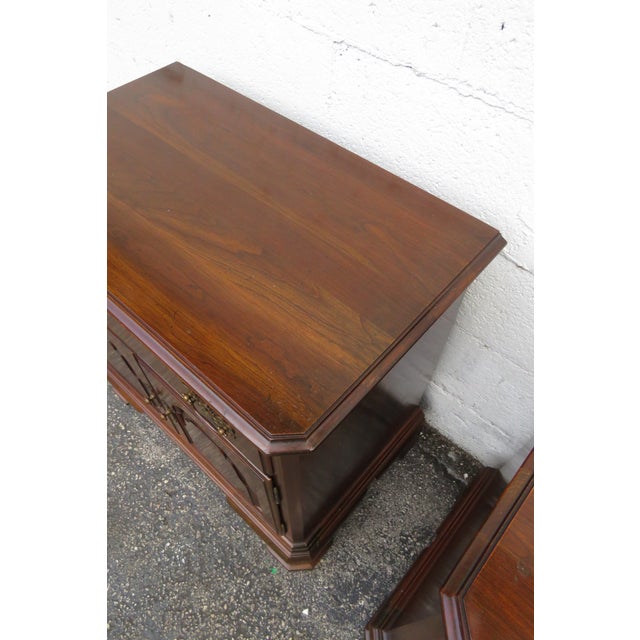 Ethan Allen Large Nightstands End Side Bedside Tables a Pair 5784 For Sale - Image 11 of 12