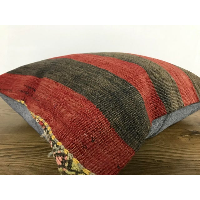 Vintage Bohemian Turkish Kilim Pillow Cover For Sale - Image 4 of 6