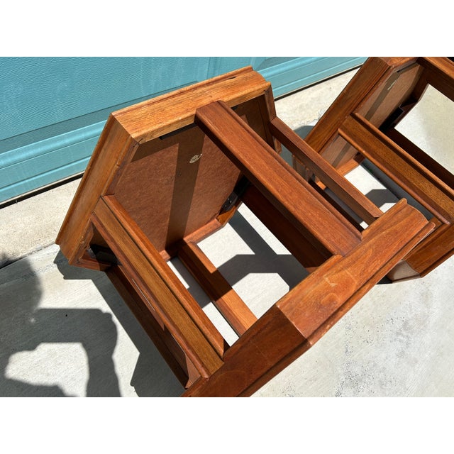 Vintage John Keal for Brown Saltman Hexagon Side Tables - A Pair For Sale In San Francisco - Image 6 of 12