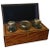 Antique 19th Century English Regency Satinwood Tea Caddy Box with Cyrstal Mixing Bowl and Tea Jars - 4 Pieces For Sale - Image 13 of 13
