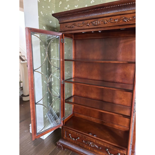 2000 - 2009 Solid Mahogany Two Door Display Cabinet For Sale - Image 5 of 6
