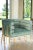 Showroom Sample Alexa Gold Barrel Chair in Green and Gold For Sale In Los Angeles - Image 6 of 7