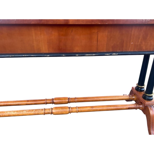 Late 20th Century Regency Style Inlaid Writing Desk For Sale - Image 15 of 17