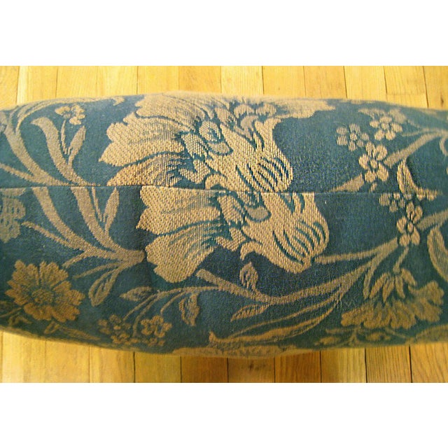 1960s Decorative Vintage European Chinoiserie Fabric Pillows with Floral - A Pair For Sale - Image 5 of 8