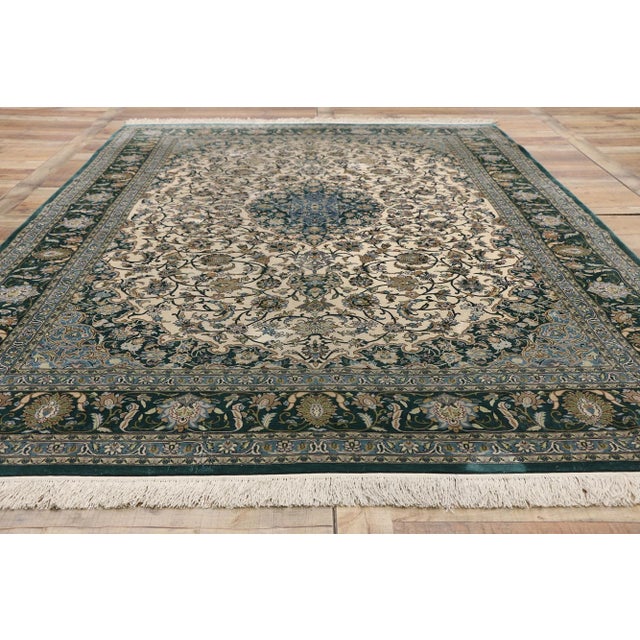 Late 20th Century Vintage Turkish Silk Hereke Rug 06'07 X 09'08 For Sale - Image 9 of 10