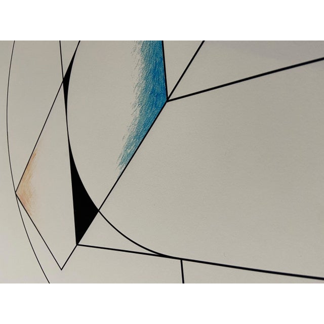 Early 21st Century Gottfried Honegger Composition 1 (blue, black and orange) 2015 2020 For Sale - Image 5 of 6