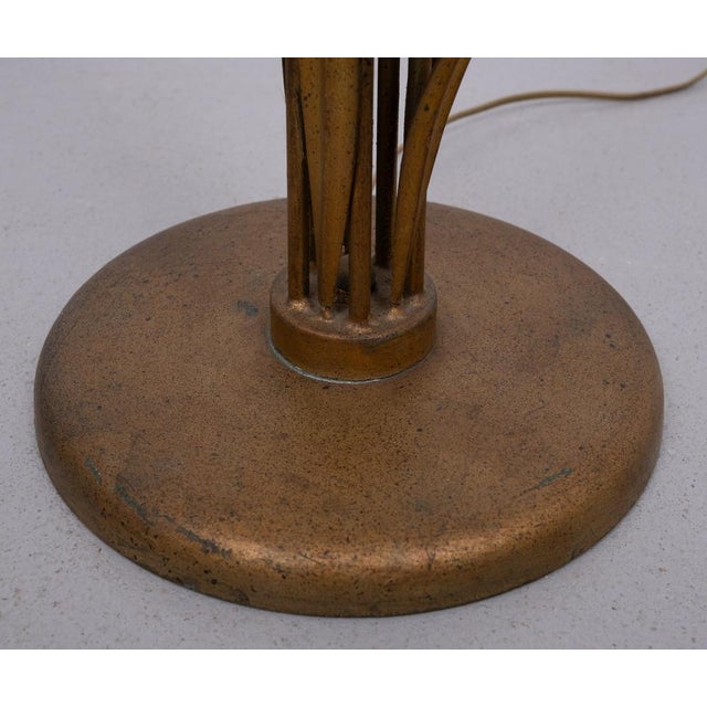 Hollywood Regency Gold Flower Shaped Floor Lamp, 1980s For Sale - Image 4 of 11