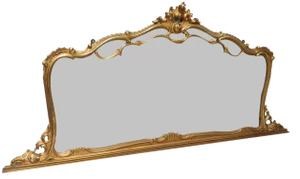Antique Gilt Overmantle Mirror
