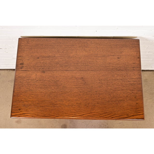 Antique Arts & Crafts Carved Oak Five-Drawer Flat File or Chest of Drawers, Circa 1900 For Sale - Image 11 of 14