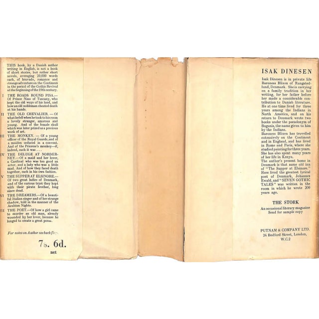 "Seven Gothic Tales" 1934 Dinesen, Isak For Sale - Image 4 of 4