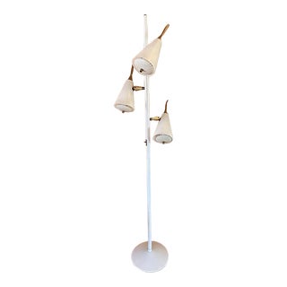 Mid-Century Modern Cone Floor Pole Lamp With Diffusers For Sale