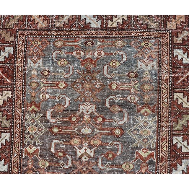 Measures: 3'1 x 9'10 Antique N. W. Persian Runner Geometric and Floral Motifs 3'1 x 9'10 . Keivan Woven Arts / Rug /...