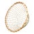 French Woven Wire Brioche Bun Basket/Gold For Sale