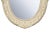 Neoclassical Empire Oval Silver Hand Carved Wooden Mirror, Spain, 1970s For Sale - Image 4 of 5