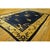 1920s Navy Blue Minimalist Floral Antique Chinese Peking Wool Rug 9' 2" X 14' 1" For Sale In New York - Image 6 of 9