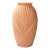 Vintage C1980s Anchor Hocking Extra Large Art Deco Ribbed Vase in Peach, Salmon For Sale