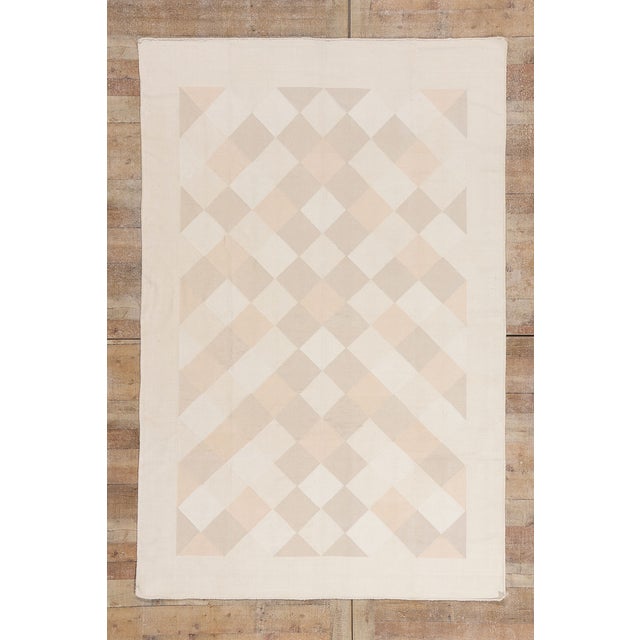 Vintage Indian Dhurrie Rug, 05'09 X 08'08 For Sale - Image 10 of 10