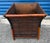 Mid 20th Century Oversized Vintage French Tortoise Rattan Planter Featuring a Curved, Flared Shape and Thick Bamboo Trim. For Sale - Image 5 of 11
