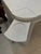 A striking and substantial vintage modern gaming card table, beautifully wrapped in textured white raffia with the bold,...