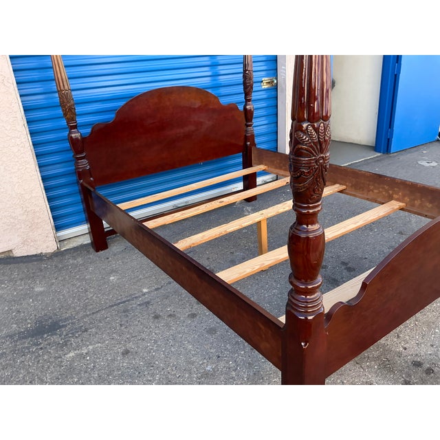 Chippendale Queen Size Basset Poster Bed For Sale - Image 3 of 12