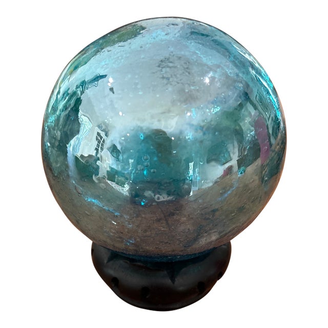 1990s Hand Blown Glass Ball For Sale