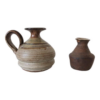 Vintage Studio Art Pottery Bud Vases - A Pair For Sale