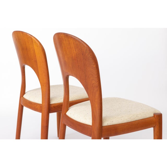 Wood Scandinavian Danish Modern Teak Dining Chairs by Niels Koefoed for Koefoeds Hornslet, 1970s, Set of 2 For Sale - Image 7 of 12