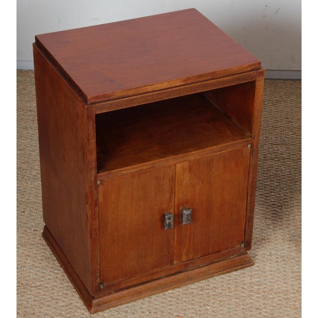 Vintage French Wooden Bedside Tables, 1930s, Set of 2 For Sale - Image 9 of 9