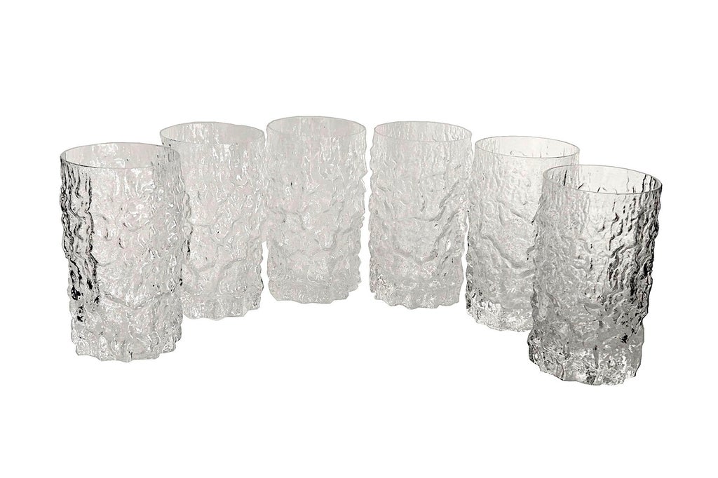 Vintage Whitefriars Glassworks Glacier/Bark Textured Highball
